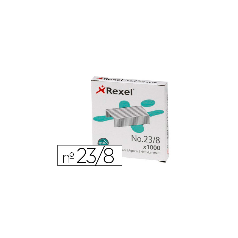 Grapas rexel 23/8 acero caja de 1000 unidades