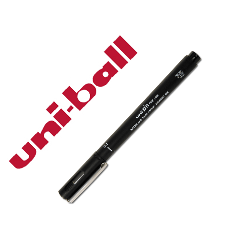 Rotulador uniball pin calibrado micrometrico 0,1 mm color negro