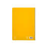 Cuaderno espiral liderpapel a4 pautaguia tapa blanda 80h 75gr cuadro pautado 5mm color amarillo