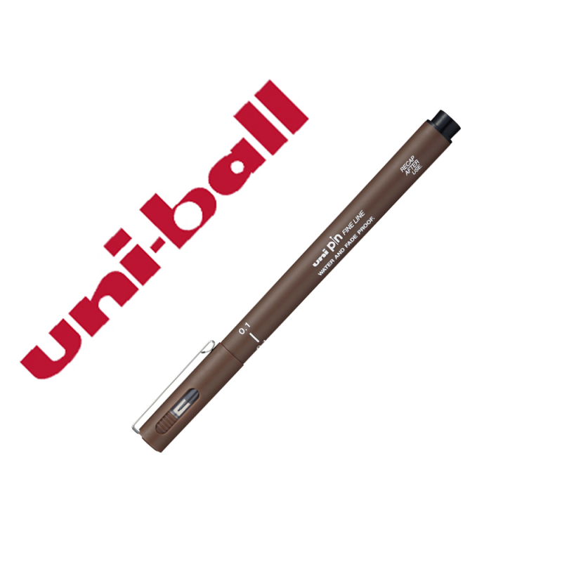 Rotulador uniball pin caligrado micrometrico 0,1 mm color sepia