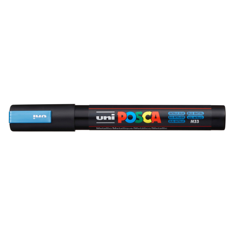 Rotulador uni posca pc-5m marcador de pintura punta conica 1,8-2,5 mm azul metalico