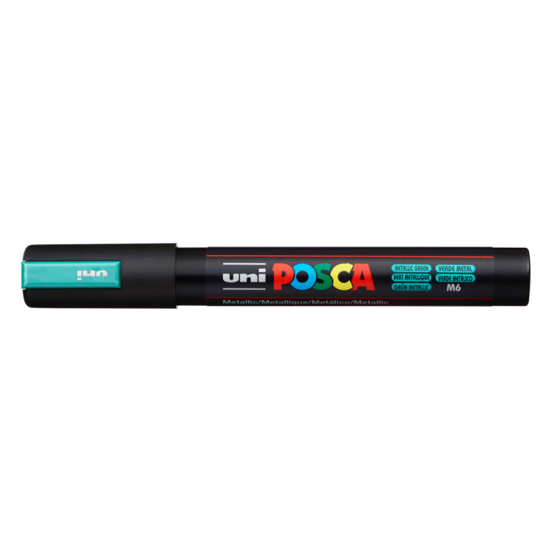 Rotulador uni posca pc-5m marcador de pintura punta conica 1,8-2,5 mm verde metalico