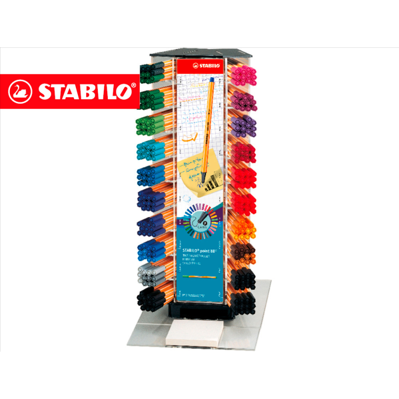 Rotulador stabilo punta de fibra point 88 expositor de 240 unidades colores surtidos