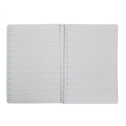 Cuaderno espiral liderpapel a4 pautaguia tapa blanda 80h 75gr cuadro pautado 5mm color amarillo