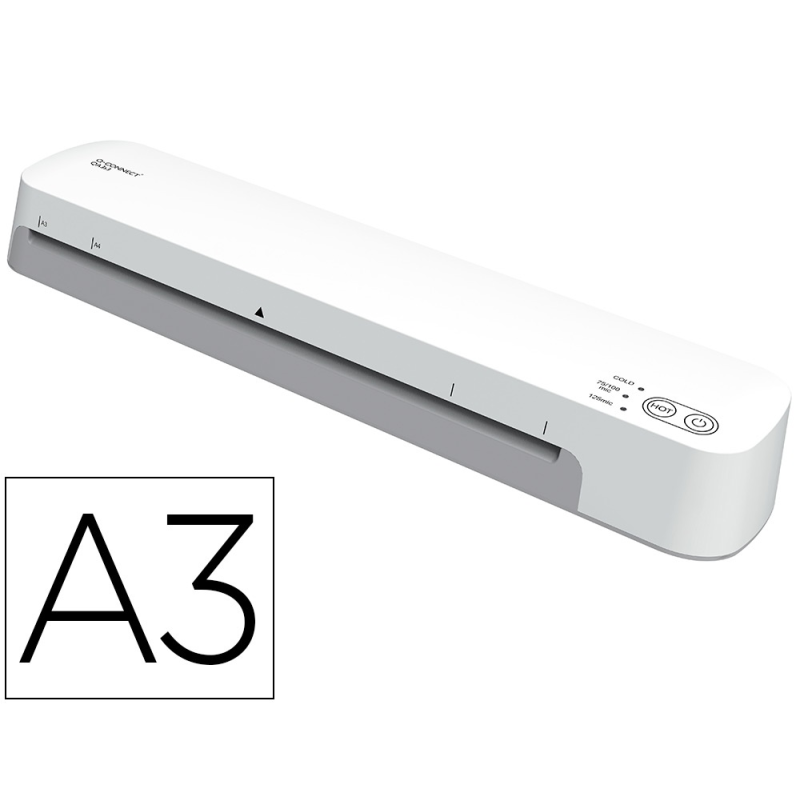 Plastificadora q-connect kf19092 din a3 estandar 2 rodillos hasta 125 mc