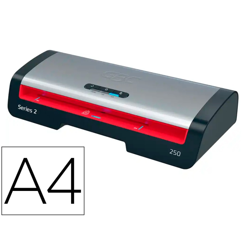 Plastificadora gbc 250 office din a4 apagado automatico 2 rodillos hasta 125 micras