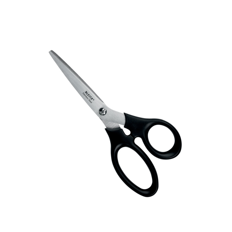 Tijera oficina leitz acero inoxidable 185 mm color negro