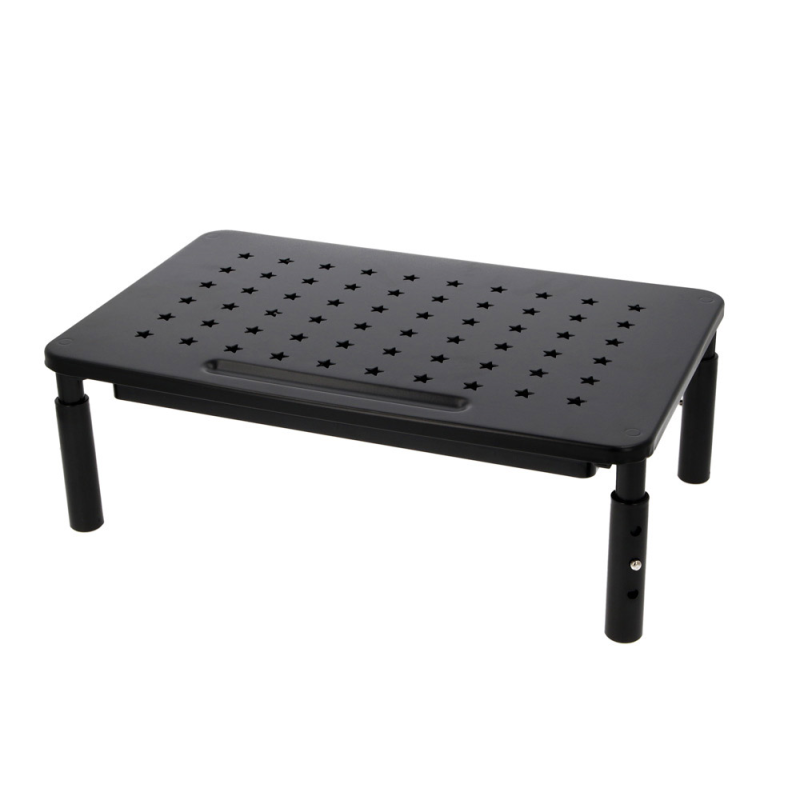 Soporte q-connect para monitor metalico regulable en altura con bandeja 370x235x145 mm