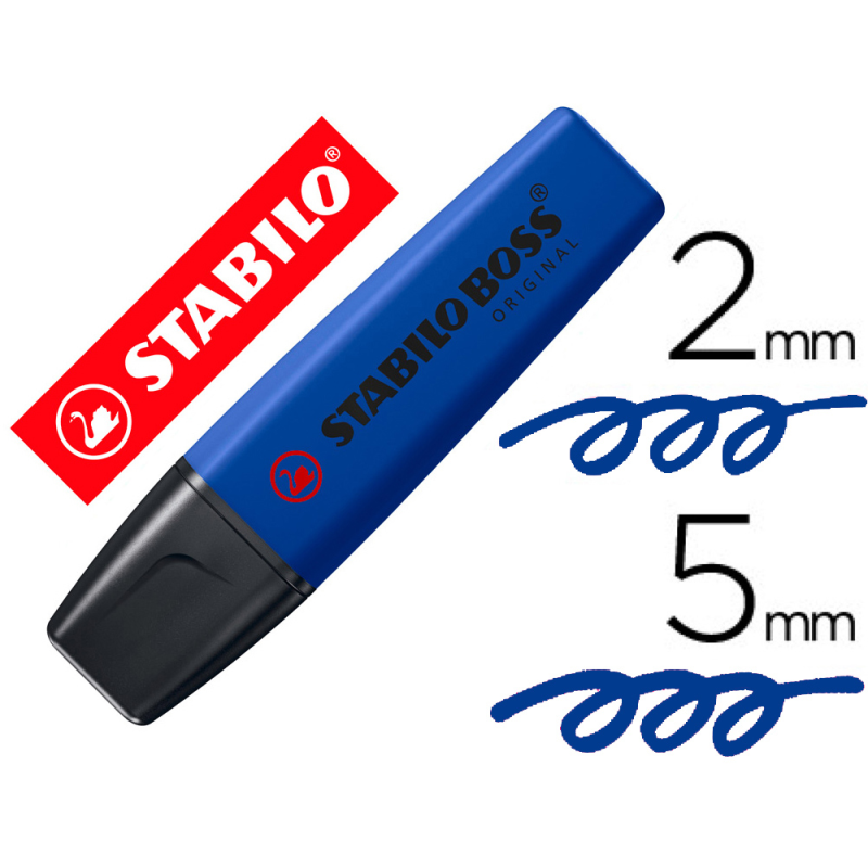 Rotulador stabilo boss fluorescente nature colors wildflower edition color azul marino