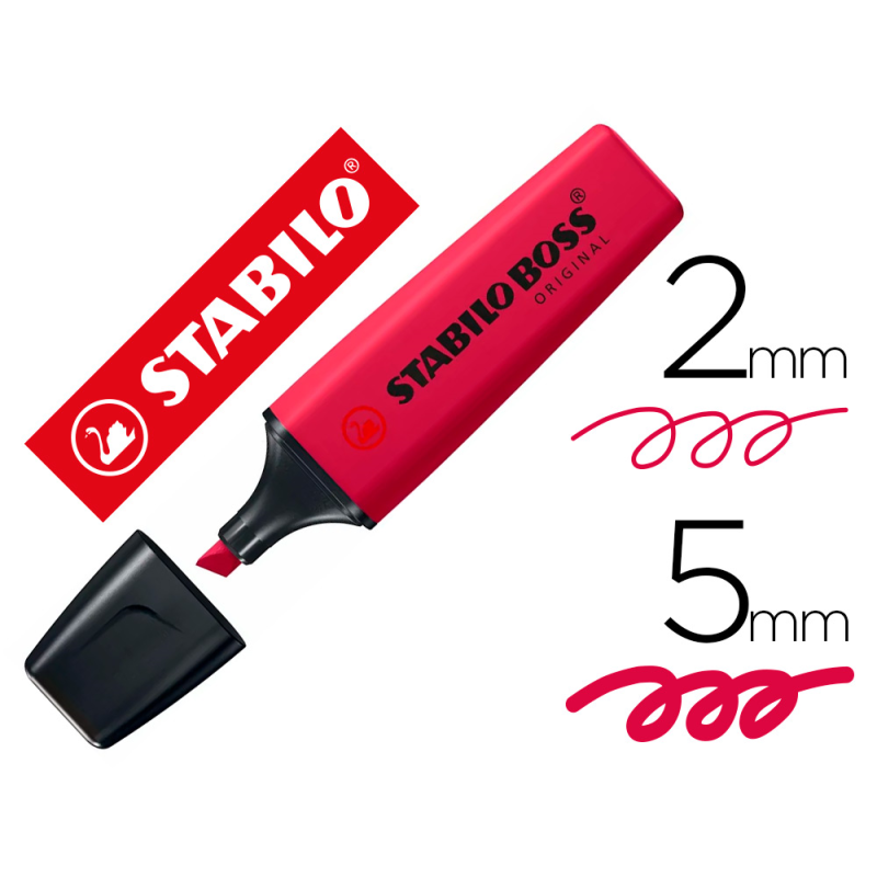 Rotulador stabilo boss fluorescente nature colors wildflower edition color rojo borgoña