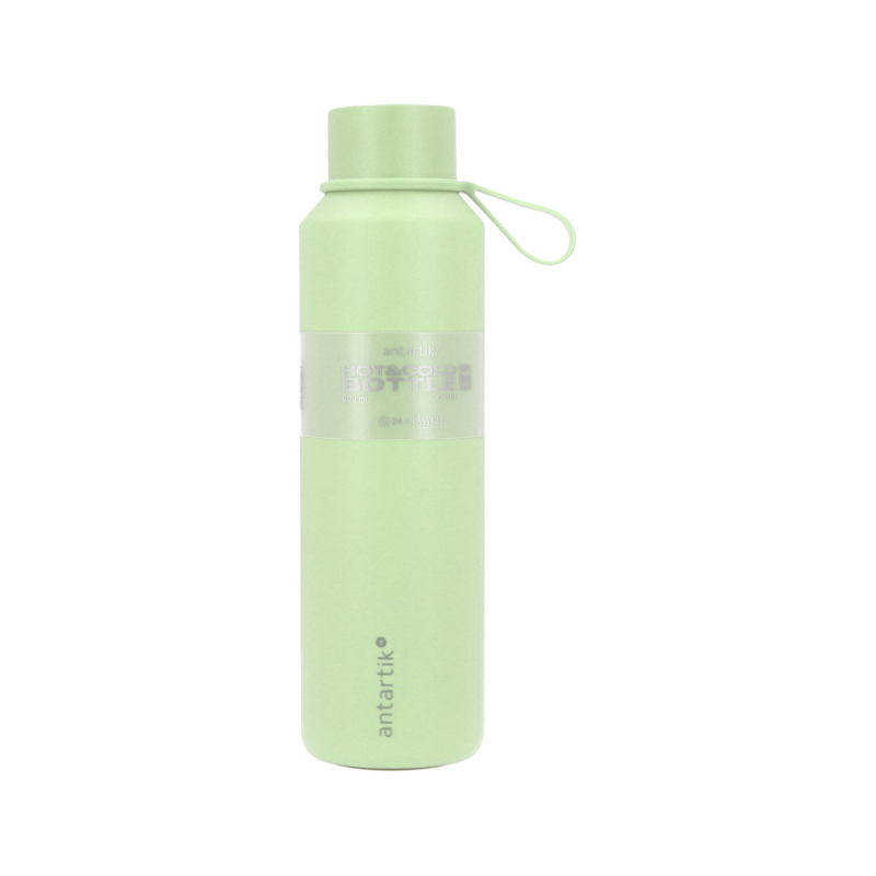 Botella portaliquidos antartik core isotermica acero inoxidable libre de bpa verde matcha 600 ml
