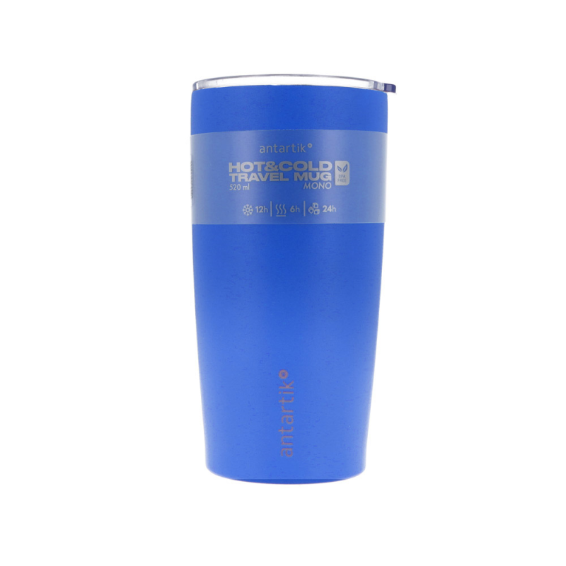 Vaso termico antartik mono tapa hermetica acero inoxidable libre de bpa azul marino 520 ml