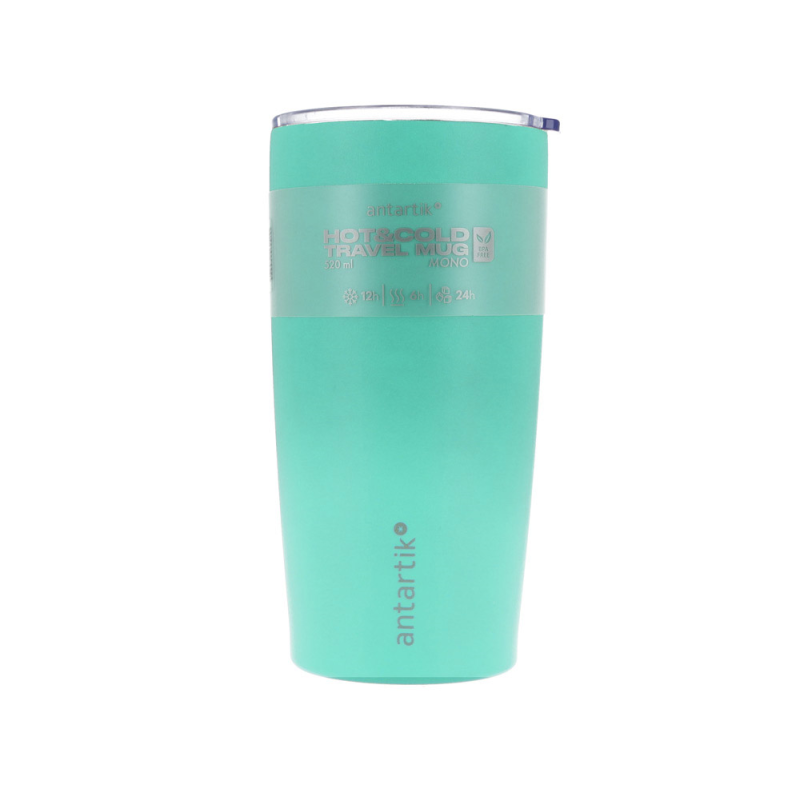 Vaso termico antartik mono tapa hermetica acero inoxidable libre de bpa azul celeste 520 ml