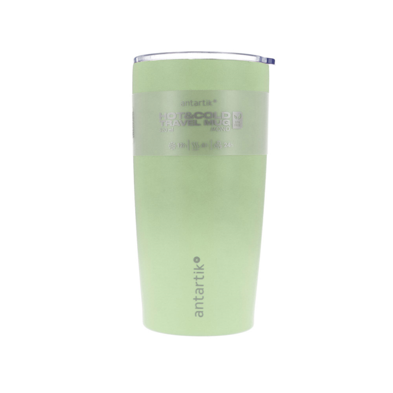 Vaso termico antartik mono tapa hermetica acero inoxidable libre de bpa verde matcha 520 ml