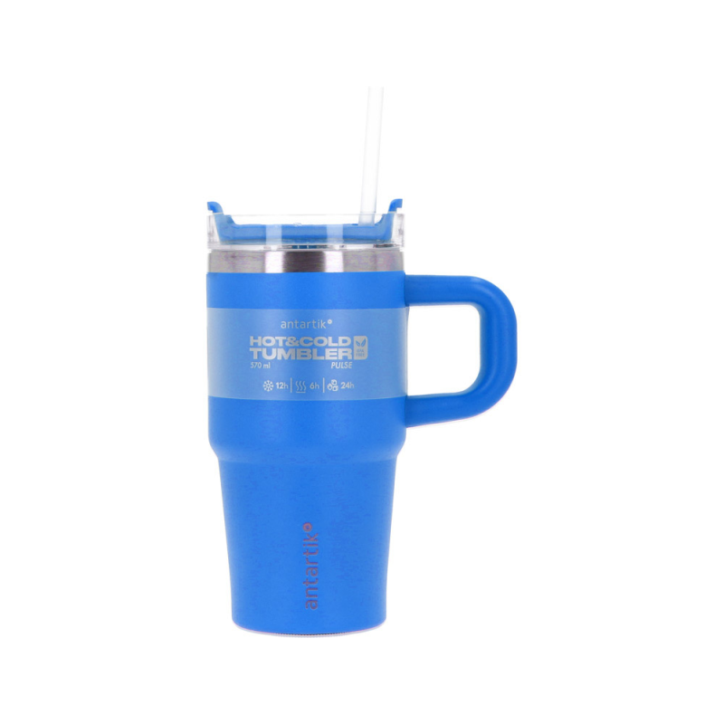 Taza termica asa antartik pulse isotermica tapa hermetica acero inoxidable pajita libre bpa azul celeste 570 ml