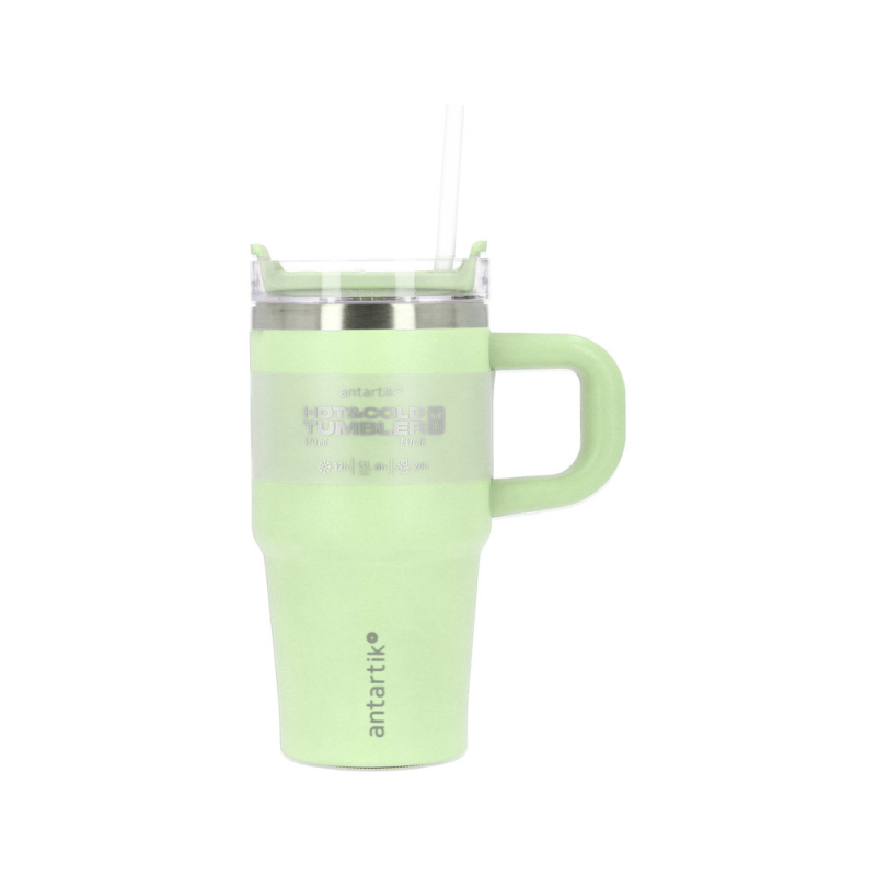 Taza termica asa antartik pulse isotermica tapa hermetica acero inoxidable pajita libre de bpa verde matcha 570 ml