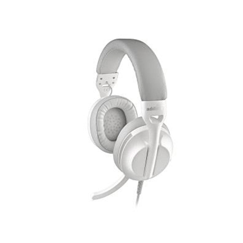 Auriculares ngs vox805 con cable estereo usb-c con control de volumen y adaptador usb color blanco