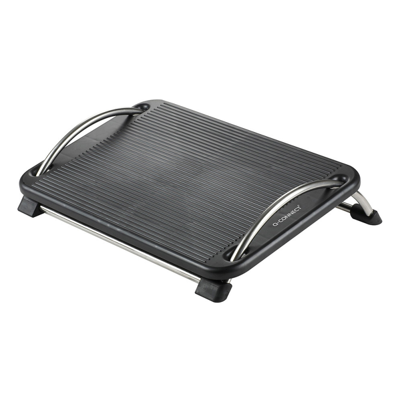 Reposapies plastico q-connect antideslizante con barras de acero 434x330x105 mm
