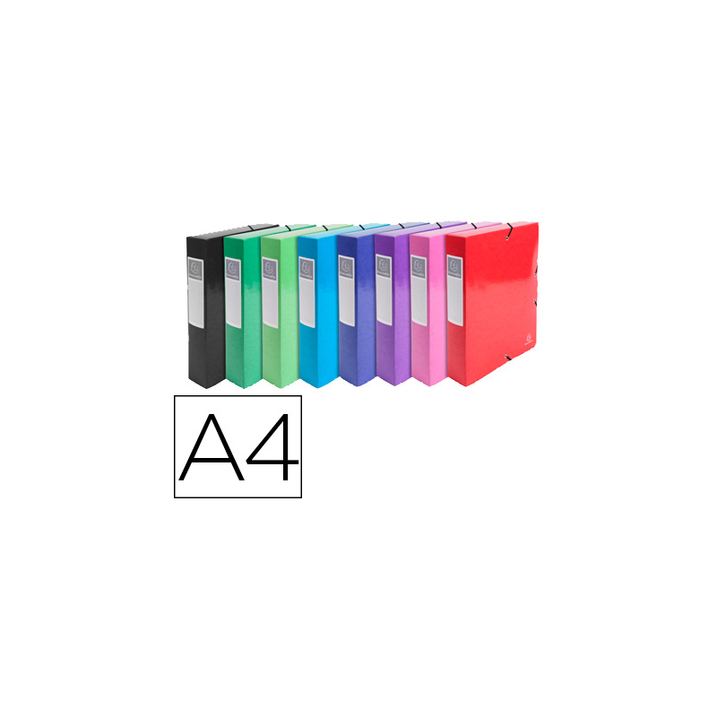 Carpeta de proyecto exacompta iderama carton lustrado plastificado din a4 lomo 80 mm colores surtidos