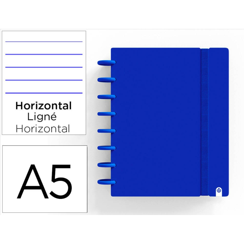 Cuaderno ingeniox foam a5 80h rayado horizontal azul oscuro