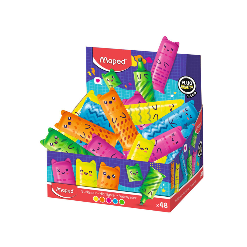 Rotulador maped fluorescente mini kawai