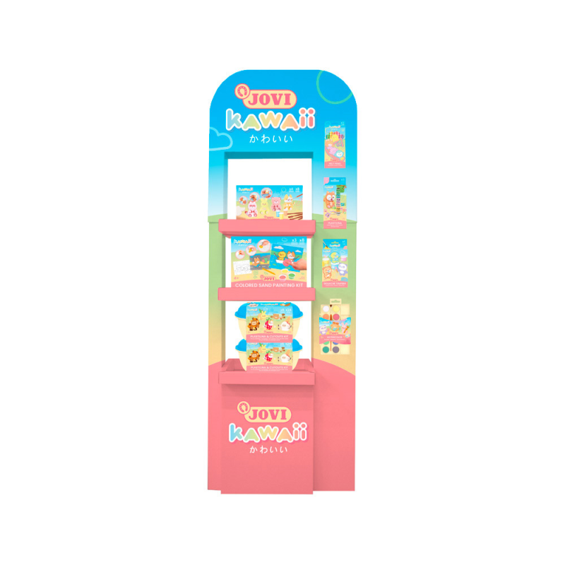 Expositor de suelo jovi serie kawaii 64 unidades surtidas