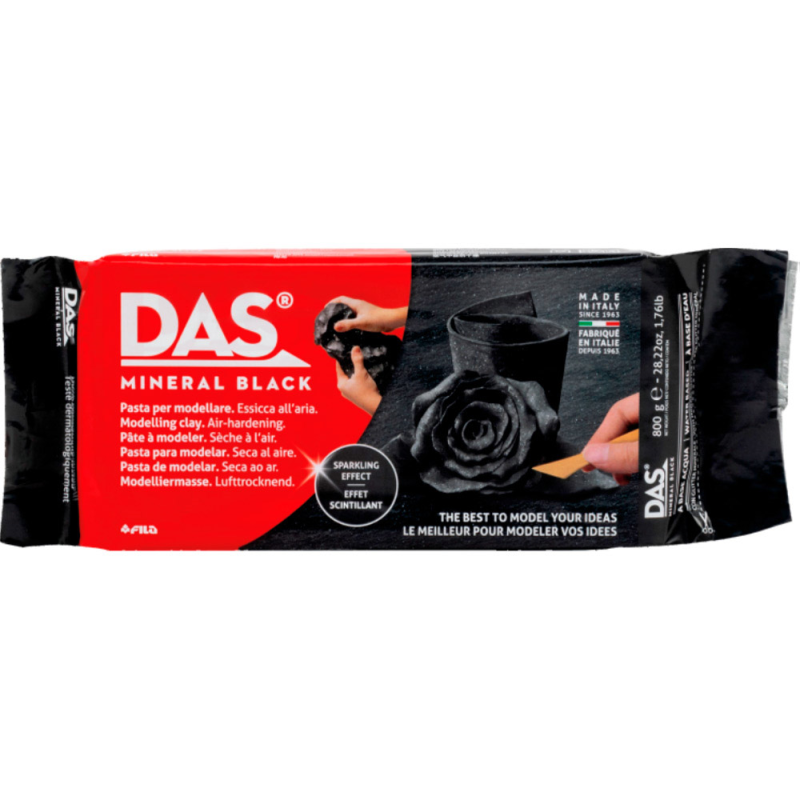 Pasta de modelar das mineral 400 gr color negro