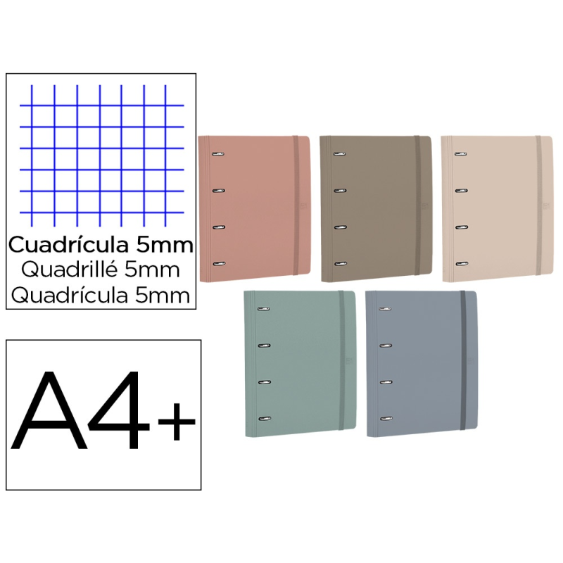 Carpeta anillas oxford europeanbinder forest din a4+ con recambio cuadro 5mm