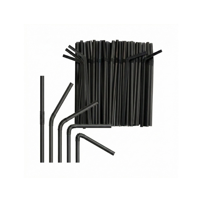 Sorbete articulado polipropileno negro 6x230 mm paquete de 100 unidades