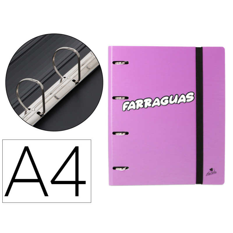Carpeta 4 anillas 40 mm mixtas mariola polyfoam din a4 sin recambio palabras