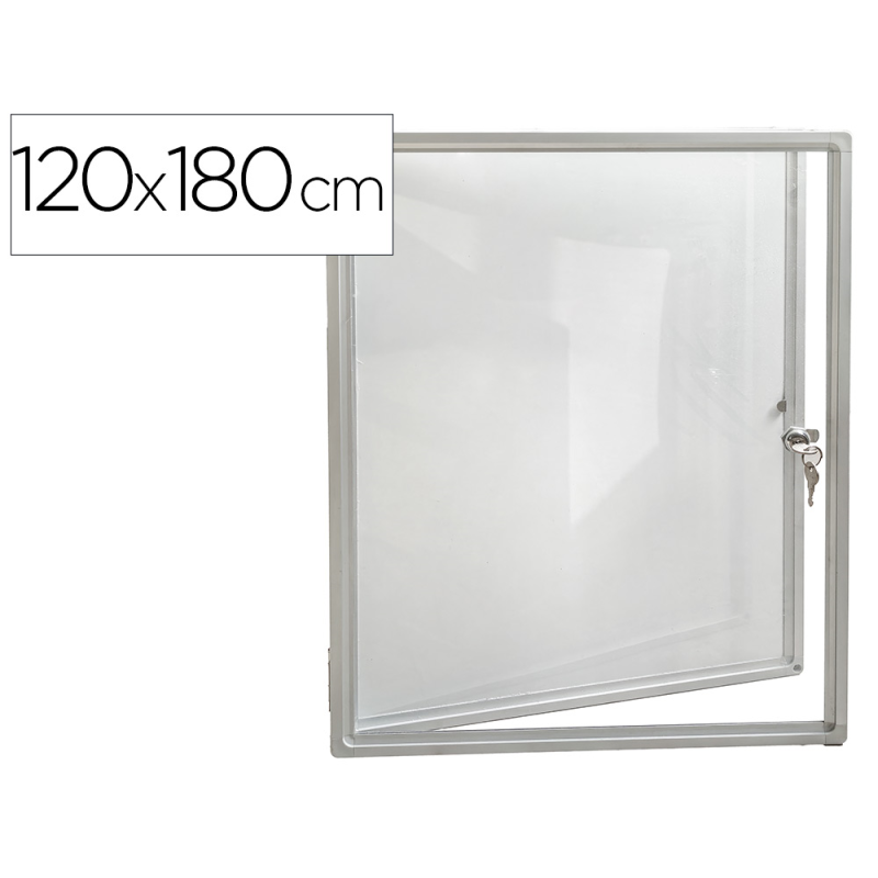 Vitrina de anuncio rocada puerta apertura horizontal lacada magnetica 24xa4