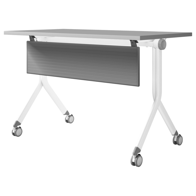 Mesa abatible rocada e-table regulable en altura estructura metalica gris/haya 160x70 cm