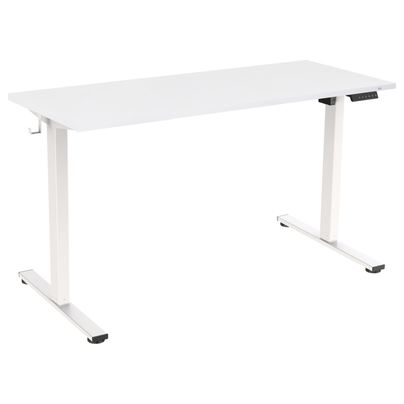Mesa regulable rocada e-table eco regulable en altura electrica estructura metalica blanco/blanco 120x60 cm