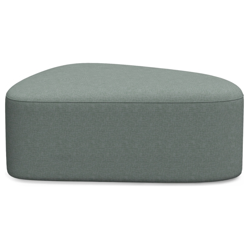 Modulo rocada volga-a basico triangular sin respaldo tapizado gris 91x69x39 cm