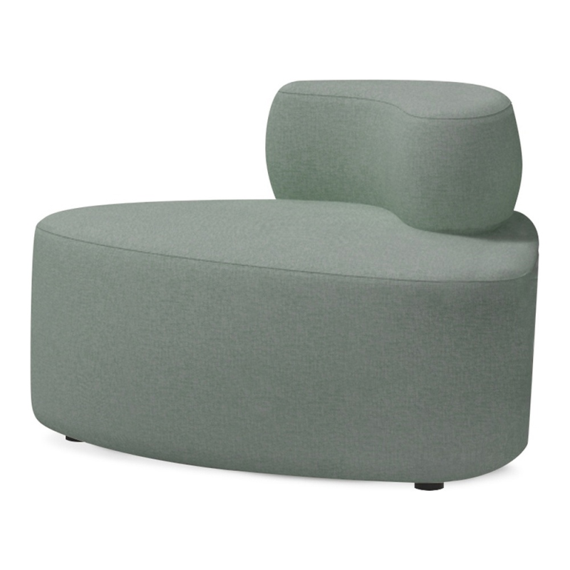 Modulo rocada volga-b triangular respaldo total tapizado gris 115x85x62 cm