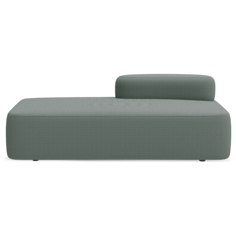 Modulo rocada volga-er rectangular largo respaldo derecha tapizado gris 184x92x62 cm