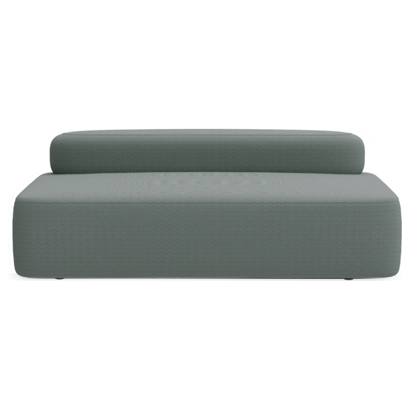 Modulo rocada volga-f rectangular largo respaldo total tapizado gris 184x92x62 cm