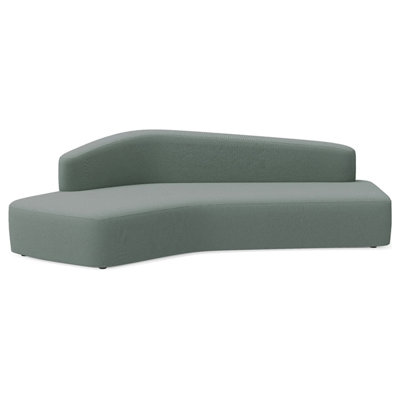 Modulo rocada volga-ir evo angular respaldo total derecha tapizado gris 250x120x62 cm