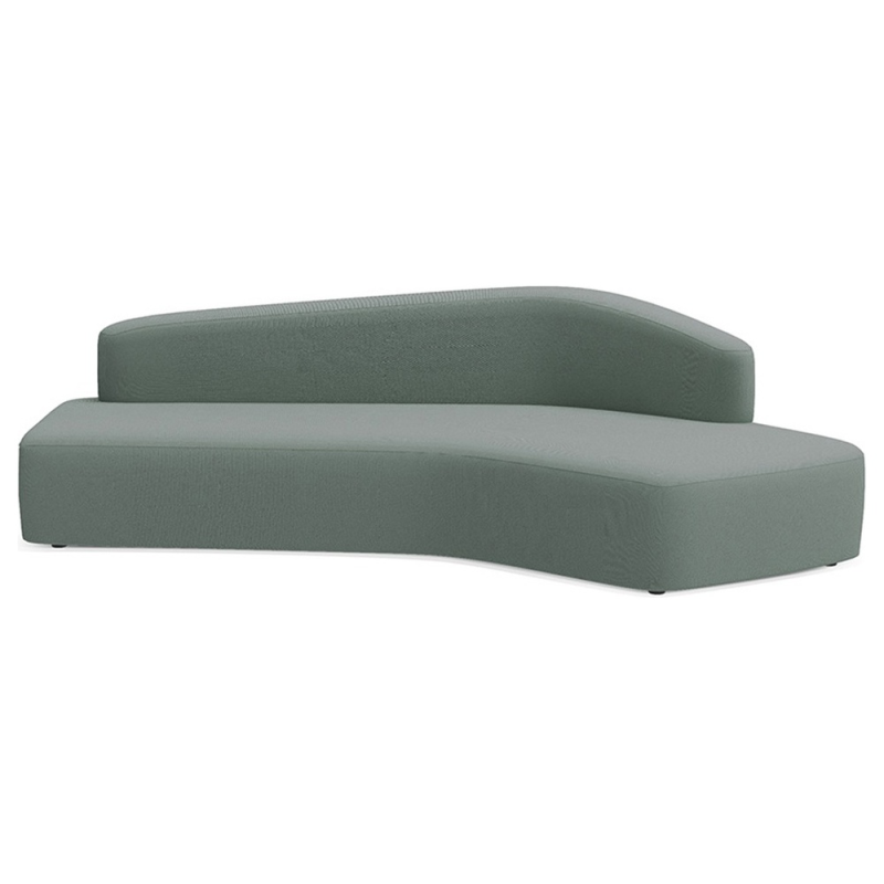 Modulo rocada volga-il evo angular respaldo total izquierda tapizado gris 250x120x62 cm