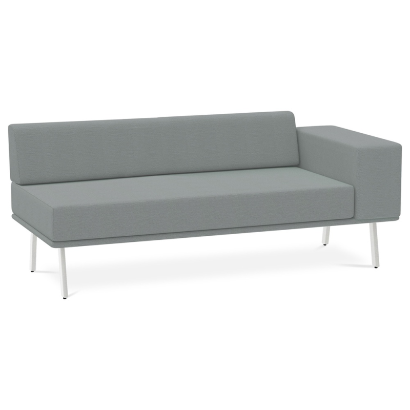 Modulo rocada ural-ar rectangular largo respaldo apoyabrazo derecha tapizado gris 162x74x56 cm