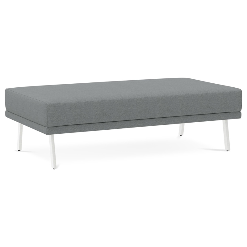 Modulo rocada ural-e rectangular largo sin respaldo tapizado gris 140x74x39 cm