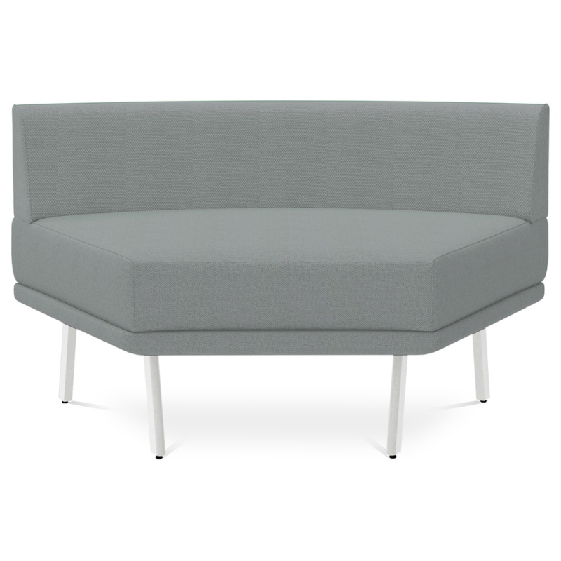 Modulo rocada ural-i angular simetrico pequeño respaldo tapizado gris 120x74x72 cm