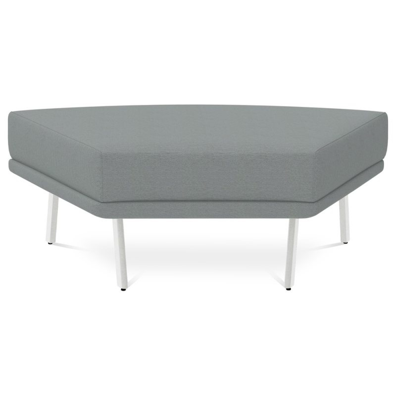 Modulo rocada ural-j angular simetrico pequeño respaldo tapizado gris 117x74x27 cm