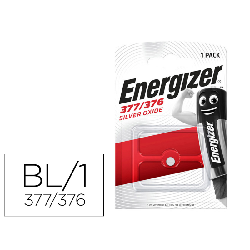 Pila energizer oxido de plata boton 377 blister de 1 unidad