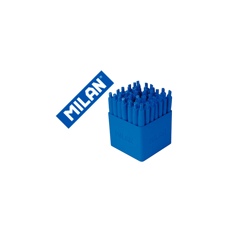 Boligrafo milan p1 expositor retractil 1 mm touch mini azul expositor de 40 unidades