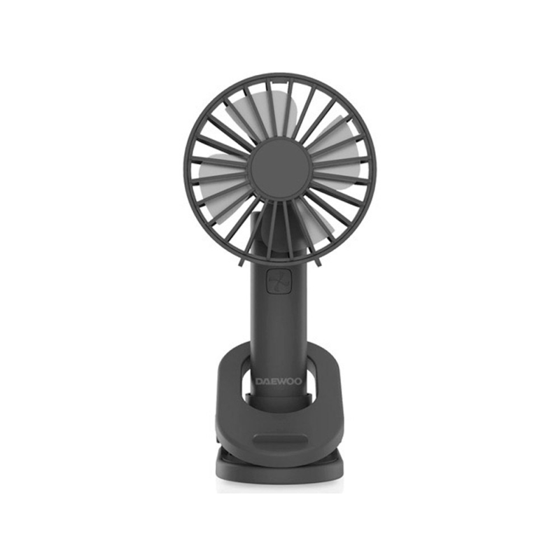Ventilador de mano daewoo high power 5w 3 velocidades recargable usb-c color negro