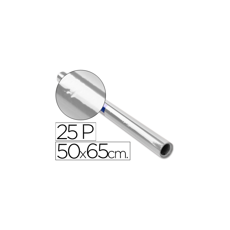 Papel celofan rollo trepado incoloro 25 hojas de 50x65 cm