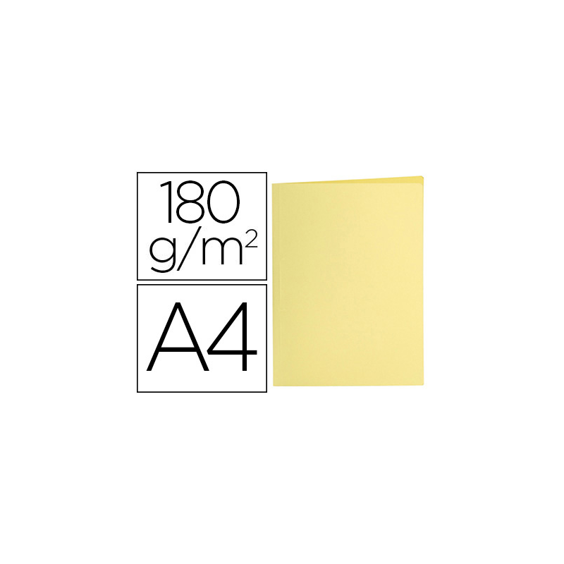 Subcarpeta liderpapel a4 amarillo pastel 180g/m2