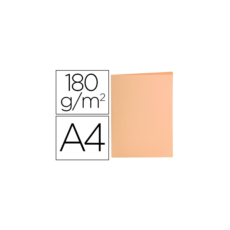 Subcarpeta liderpapel a4 naranja pastel 180g/m2