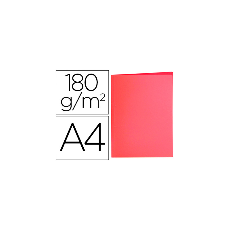 Subcarpeta liderpapel a4 rojo pastel 180g/m2